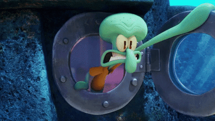 Squidward Tentacles Hurting Tentacle From Closing Window GIF