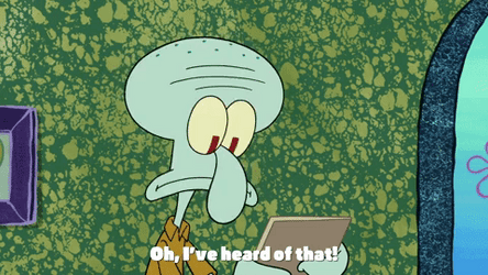 Squidward Tentacles Reading Letter GIF