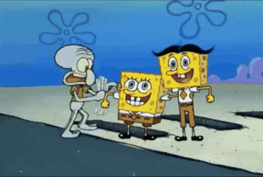 Squidward Tentacles Running Inside His House GIF