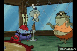 Squidward Thrown Away GIF
