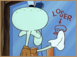 Squidward Wiping Loser GIF