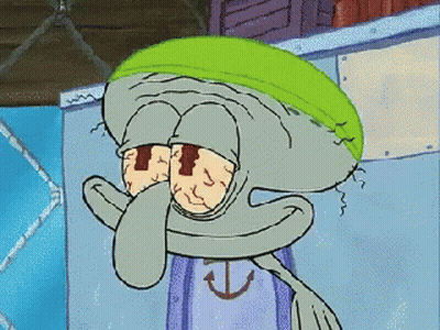 Squidward With Green Hat GIF