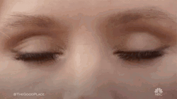 Squinting Eyes Close Up The Good Place GIF