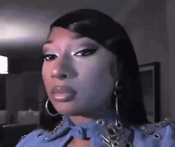 Squinting Megan Thee Stallion Zoom In GIF