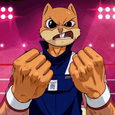 Squirrel In Blue Shirt Saying Asco Sports GIF