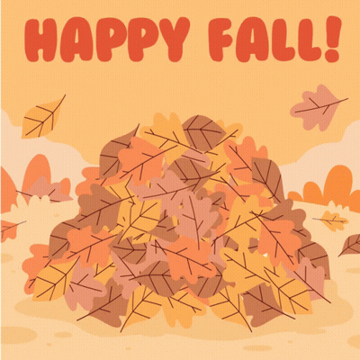 Squirrel Sitting In Leaves Happy Fall GIF