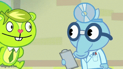 Squirrel Talking To Doctor With Clipboard GIF