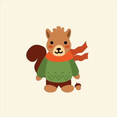 Squirrel Wearing Green Sweater Sweater Weather GIF