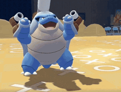 Squirtle Blastoise Firing Water Cannon GIF
