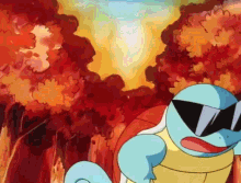 Squirtle Extinguishing Fire