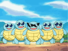 Squirtle Gang Laughing GIF