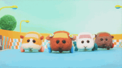 Squishmallow Pui Pui Molcar Anime Race  GIF