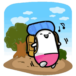 Squishy Toy As A Happy Mountain Climber GIF