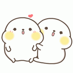Squishy White Bouncing Seals Sticker GIF