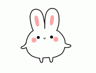 Squishy White Bunny Dancing GIF
