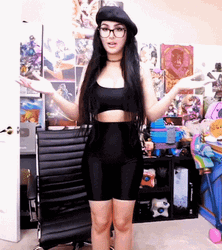 Sssniperwolf Flexing Outfit GIF