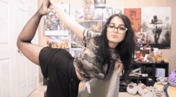 Sssniperwolf Leg Stretching GIF
