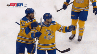 St. Louis Blues Vs CGY Hockey Game GIF