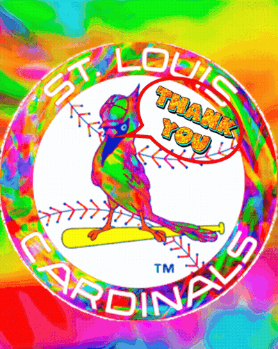 St. Louis Cardinals Logo With Bird On Bat GIF