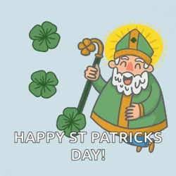 St Patrick's Day Clover Blessings GIF