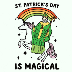 St. Patrick's Day Magical Unicorn GIF
