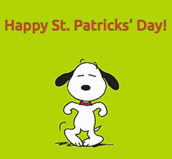 St. Patrick's Day Snoopy Dancing GIF