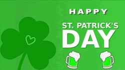 St Patricks Day Birthday Green Greeting Card GIF