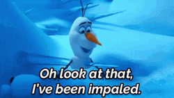 Stab Olaf Got Impaled GIF
