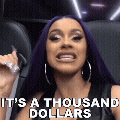 Stack Of 100 Dollar Bills With Benjamin Franklin GIF