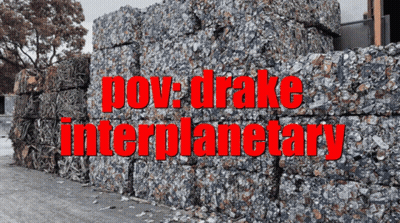 Stack Of Aluminum Cans POV Drake Interplanetary GIF