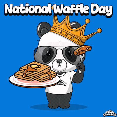Stack Of Chocolate Waffles With Green Frosting And Chocolate Chips GIF