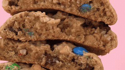 Stack Of Cookies With M&Ms GIF
