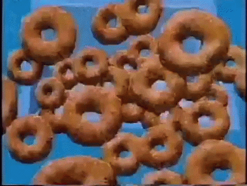 Stack Of Donuts On Blue GIF
