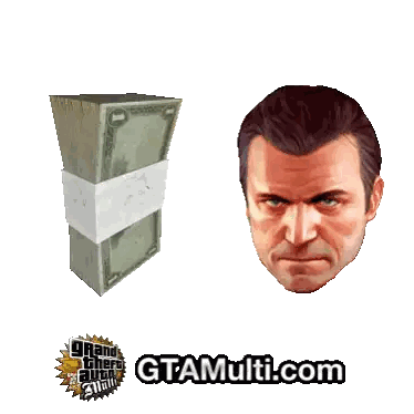 Stack Of Money Next To Man's Head Sticker