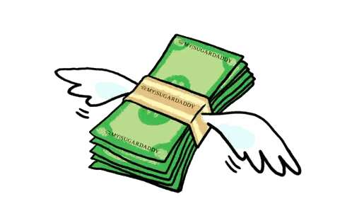 Stack Of Money With Mysugardaddy Sticker