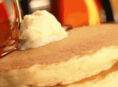 Stack Of Pancakes With Syrup Being Poured GIF