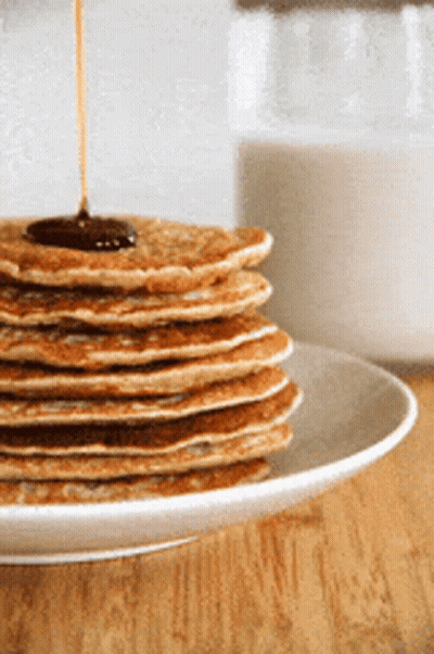 Stack Of Pancakes With Syrup GIF