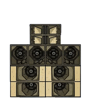 Stack Of Speakers Sticker