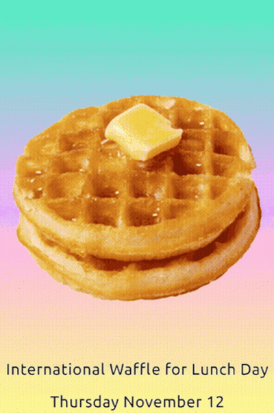 Stack Of Waffles With Butter And Syrup GIF