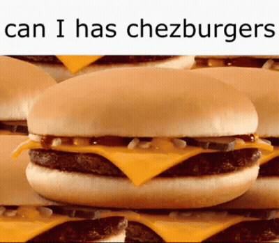 Stacked Hamburgers Can I Has Chezburgers GIF