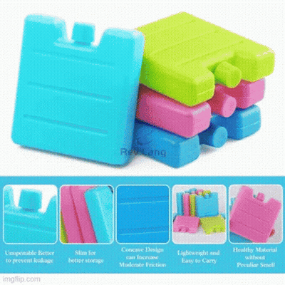 Stacked Ice Packs In Different Colors GIF