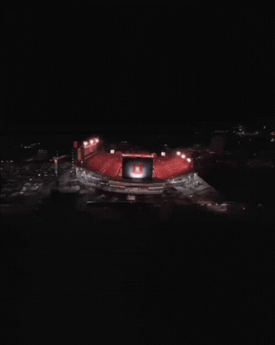 Stadium Screen With Large U GIF