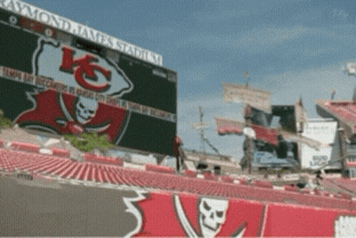 Stadium With Raymond James Stadium Scoreboard GIF