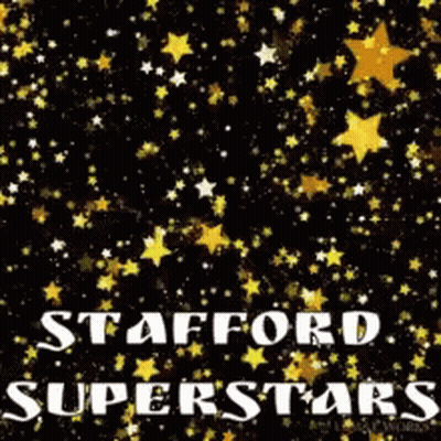 Stafford Superstars Poster On Black Background GIF