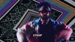 Stahp Psychedelic Retro Wave Patterns GIF