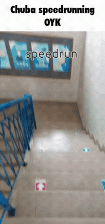 Staircase With Chuba Speedrunning Oyk GIF