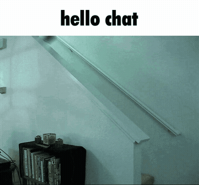 Staircase With Hello Chat GIF