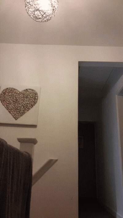 Staircase With Picture Of A Heart GIF