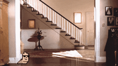 Staircase With Picture Saying A GIF