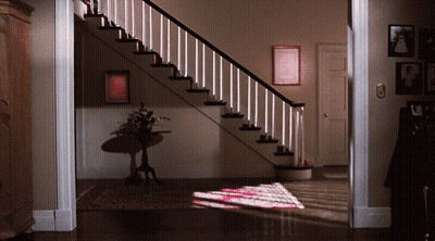 Staircase With Picture Saying I Love You GIF